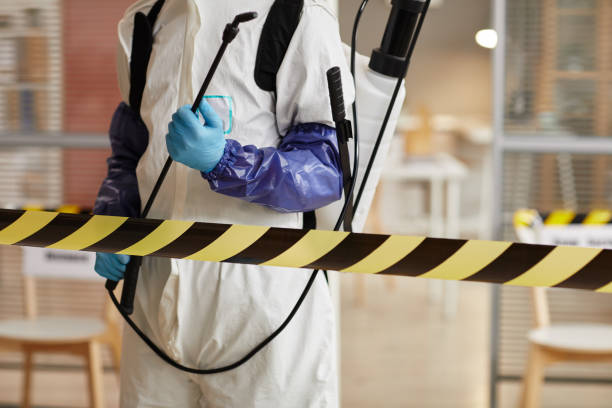 Professional Blood Cleanup technician working in Lewisville, IN